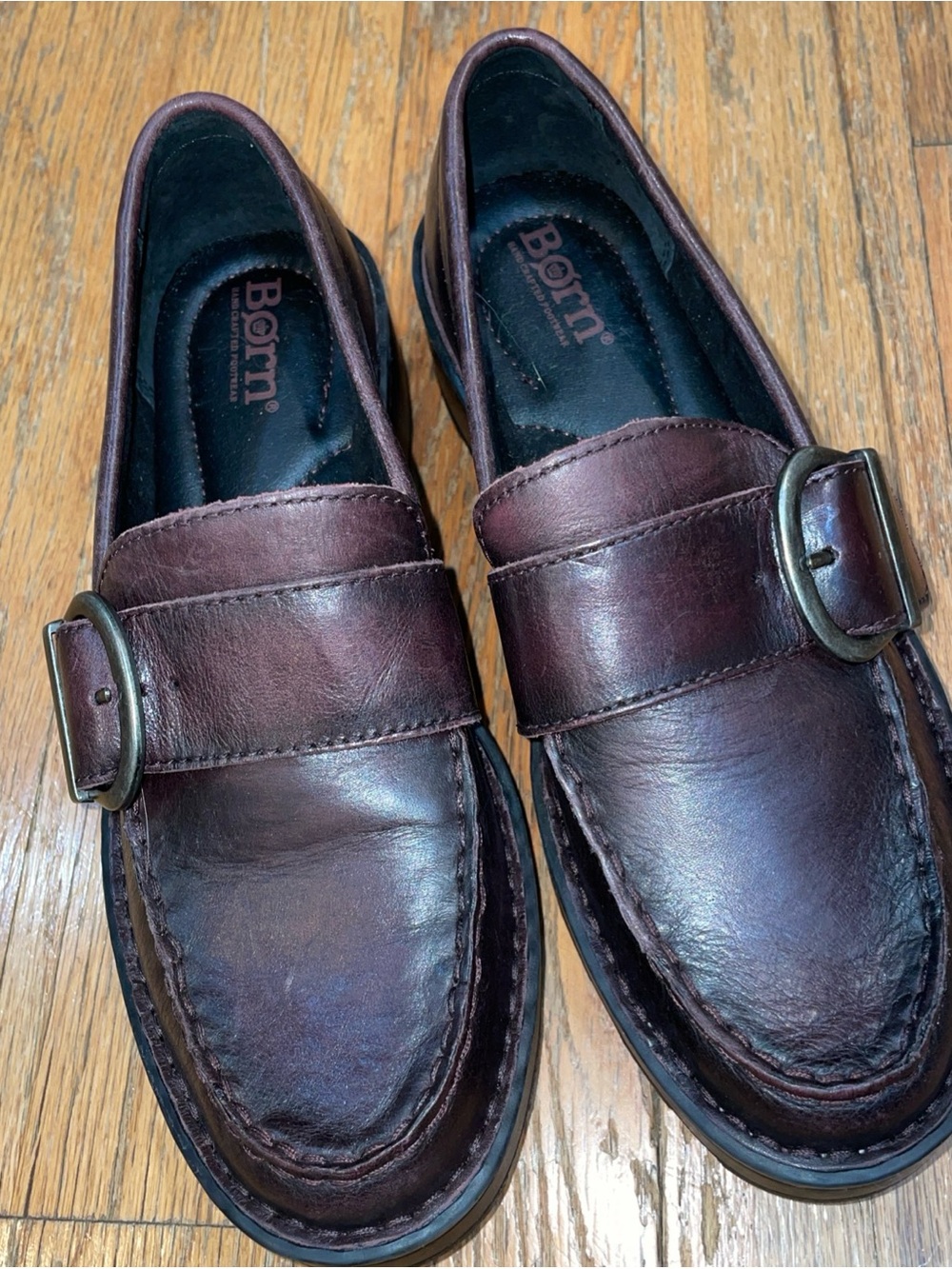 Born Contessa Loafers Womens Burgundy Brown Leather Slip-On Comfort Shoes 6 NEW - Picture 7 of 7